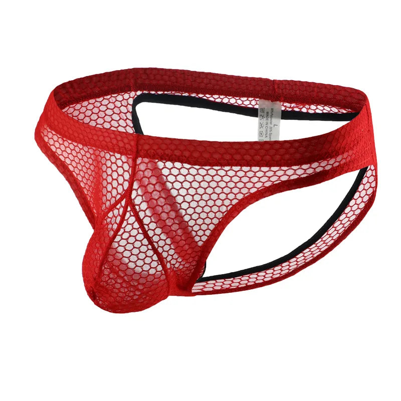 Sexy Men Underpants Thong Jock Strap Man Underwear G String Jockstrap Anal Mesh Buttocks Panties Open Butt Hollow Cueca Hombre