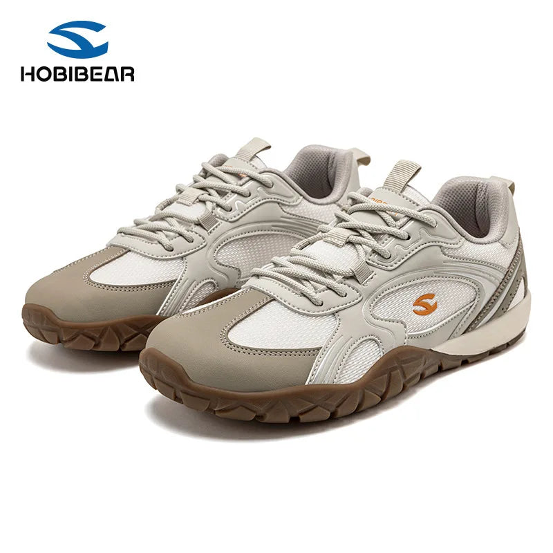 HOBIBEAR Wide Toe Flat Shoes Outdoor Sports Shoes Friendly for Wide Footbed Spring Autumn Casual Daily Shoes Comfortable Brea...