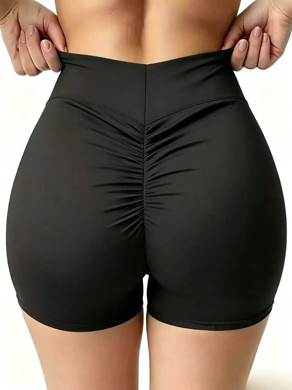 Summer New Fashion Sexy Slim-Fit High-Waisted Yoga Shorts Peach Butt Lifting Tummy Control Tight-Fitting Women's Sports Pants