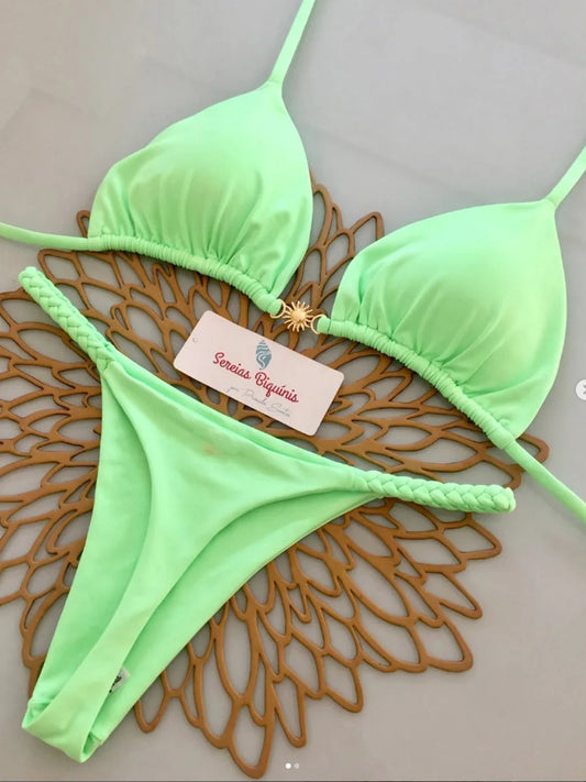 Trend Bikinis 2026 Swimsuit Women Swimwer Sexy Push Up Bikini Set Brazilian Biquini INS Bathing Suit Cute Summer Beachwear
