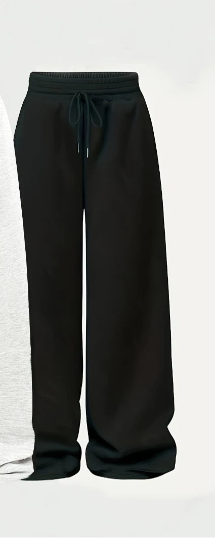 Casual Pants for Women: Simple Front-Tie Loose Fit Wide-Leg Trousers, Perfect for Spring, Summer, and Fall Everyday Comfortable