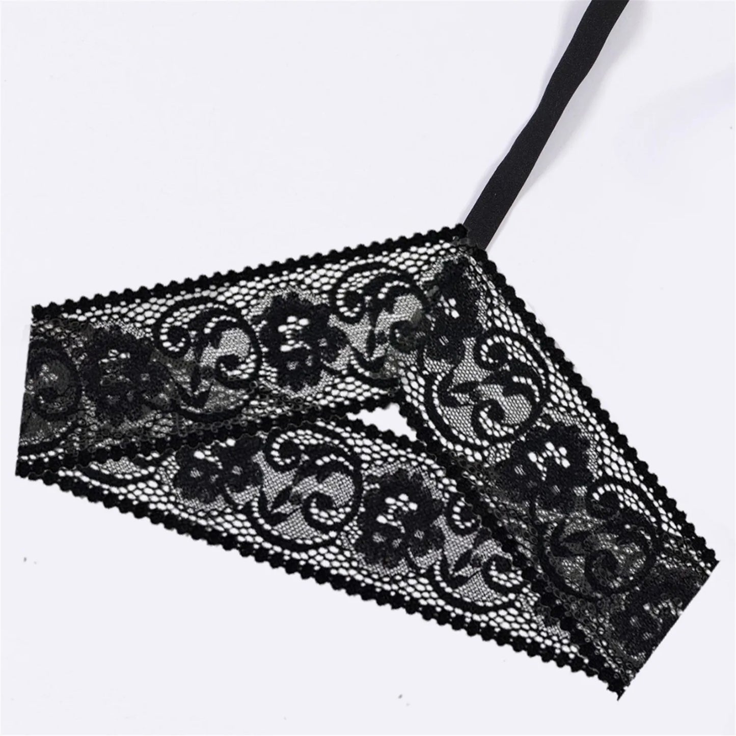 Sexy Suspender Thong with Integrated Leg Loops,Low-rise, No-take-off Elastic Crotchless Couple's Underwear For Party and Casual
