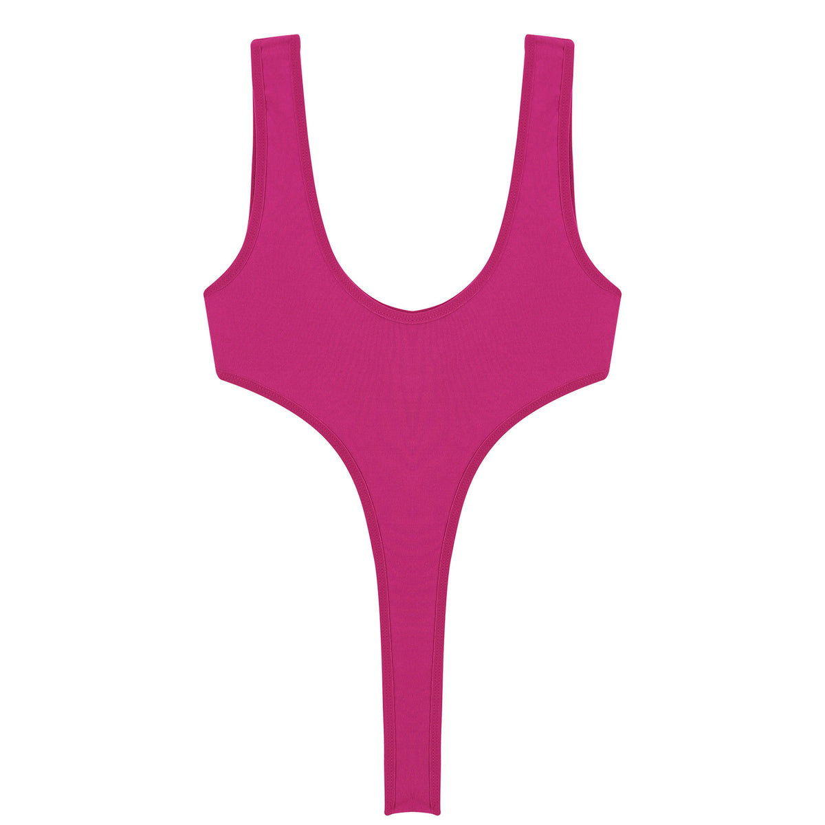Women's Swimsuit One Piece Silky See Through Sheer Lingerie Swimwear Deep Scoop Neck Sleeveless High Cut Thong Leotard Bodysuit
