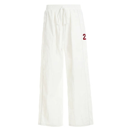 Edgy Streetwear Breathable Summer Loose Fit Casual Wide Leg Pants Women's Low Waist Flowy Palazzo Trousers 100% Nylon
