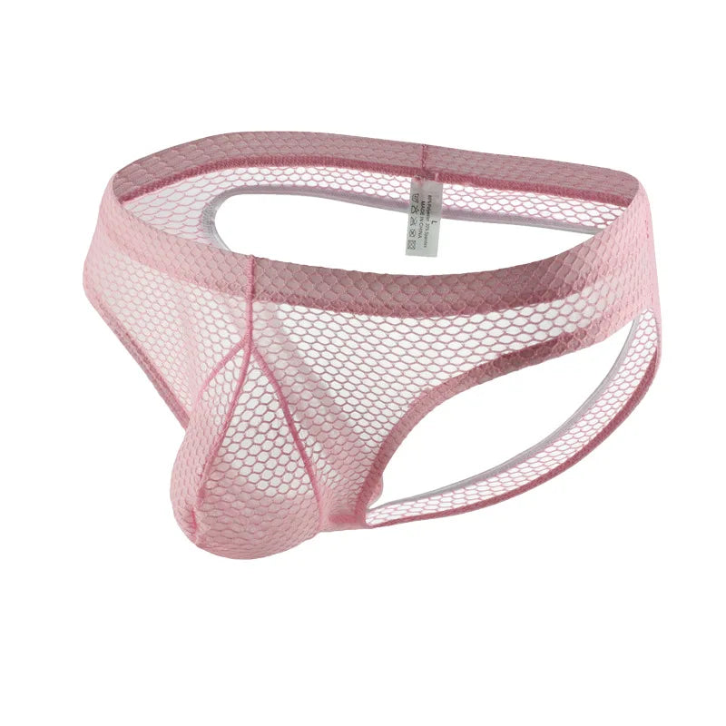 Sexy Men Underpants Thong Jock Strap Man Underwear G String Jockstrap Anal Mesh Buttocks Panties Open Butt Hollow Cueca Hombre