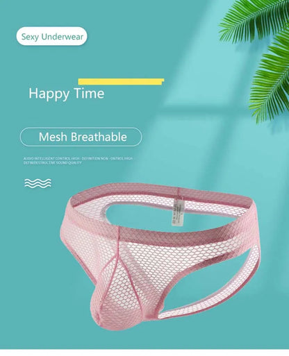 Sexy Men Underpants Thong Jock Strap Man Underwear G String Jockstrap Anal Mesh Buttocks Panties Open Butt Hollow Cueca Hombre