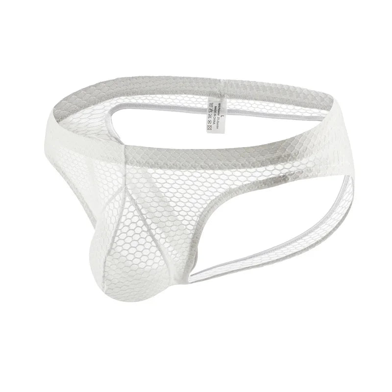 Sexy Men Underpants Thong Jock Strap Man Underwear G String Jockstrap Anal Mesh Buttocks Panties Open Butt Hollow Cueca Hombre