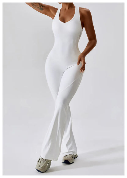 Solid Yoga Jumpsuit One Piece Outfit Fitness Bodysuit Workout Clothes for Women Sportwear Women Buttock lifting Set Activewear