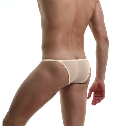 CLEVER-MENMODE Men's Sexy Lingerie Penis Bag Mini Underwear Ultra-Thin Transparent Panties Bikini Briefs Gay G-string Suspenders
