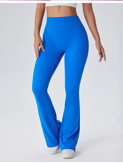 Sexy Sports Leggings Women V Back Scrunch Flares Leggings High Waist Yoga Flares Pants Push Up Gym Leggings Women Yoga Clothes