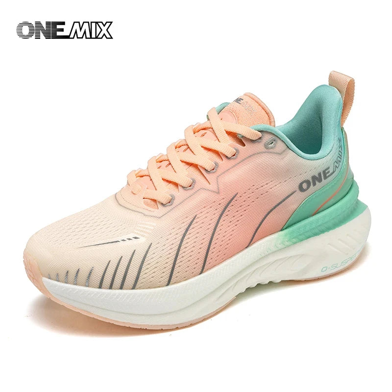 ONEMIX Women Sneakers Black Breathable Running Shoes for Woman 2024 Designer  21608A Shipping Pink Fashion Damping Sports Shoes