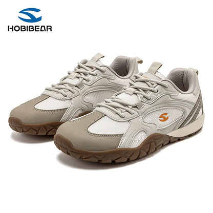 HOBIBEAR Wide Toe Flat Shoes Outdoor Sports Shoes Friendly for Wide Footbed Spring Autumn Casual Daily Shoes Comfortable Brea...