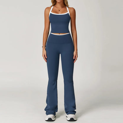 2 Pieces Yoga Set Women Workout Outfits Fitness Clothes Sportswear Gym Tracksuit High Waist Leggings Sports Bra Athletic Wear