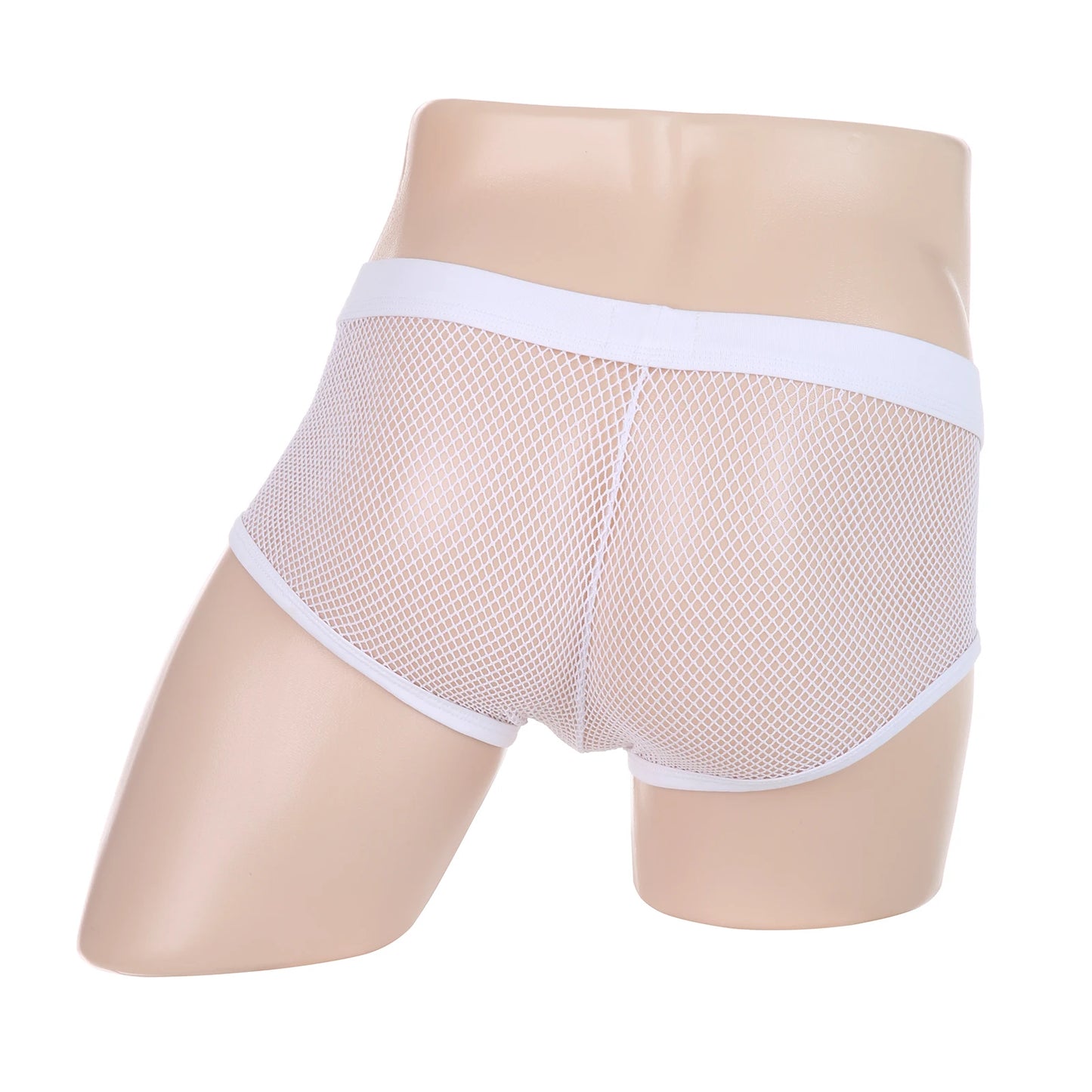 Sexy Mesh Boxer Men Underwear See Through Panties Transparent Low Waist Nightwear Boxer Shorts Boxershorts Underpants