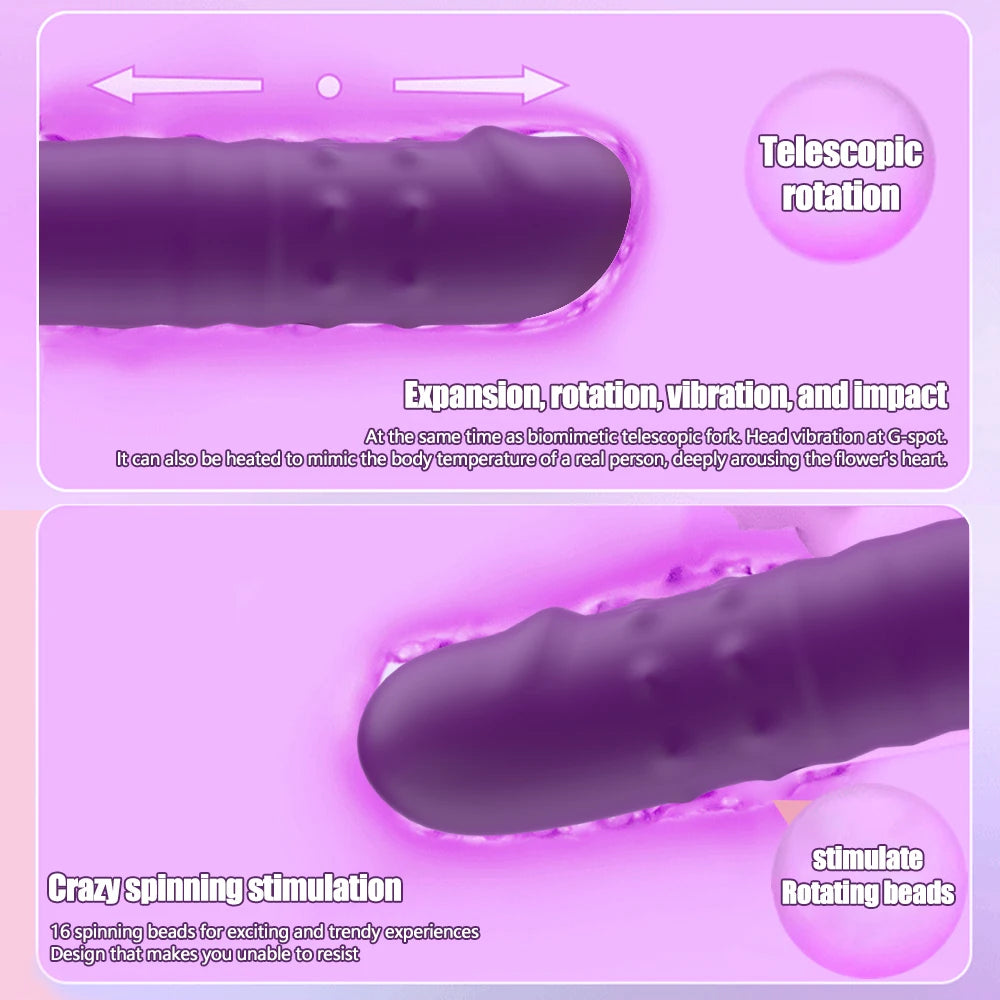 Automatic Thrusting G Spot Dildo Sex Machines Suction Cup Vibrator 10 Thrusts Mode Clitoral Vagina Anal Stimulation Adult Toys