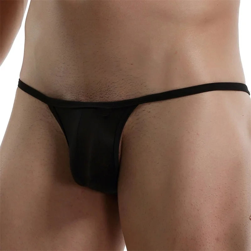 CLEVER-MENMODE Men's Sexy Lingerie Penis Bag Mini Underwear Ultra-Thin Transparent Panties Bikini Briefs Gay G-string Suspenders