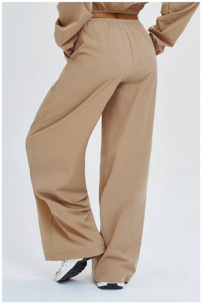Sun Protection Wide Leg Yoga Pants Women Casual Sports Bell Bottom Pants High Waisted Fitness Pants Female Gym Workout Pants