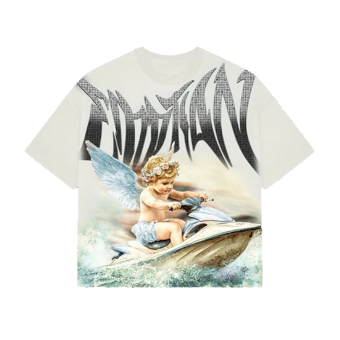 MIXED EMOTION Shirt Rhinestone Short Sleeve Men Women T-shirt Streetwear 100% Cotton Loose Round Neck Top Tees Oversized Tee Top