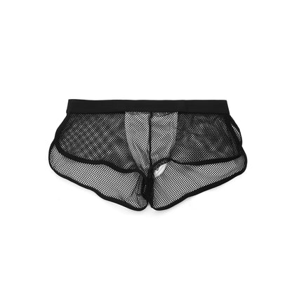 Sexy Man Boxers Transparent Mesh Underwear Men's Inner Pouch Panties Side Split See Through Boxer Shorts Boxershorts Underpants