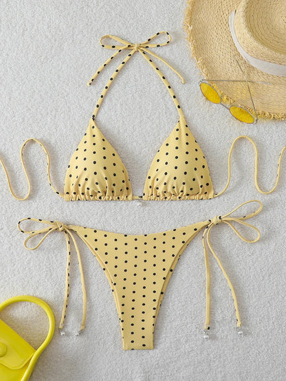 Sexy  Micro Bikinis Sets Pearl Dot Print Swimwear 2026 Bathing Suit Woman Beachwear Women Beach Summer Bikini Two-piece Swimsuit