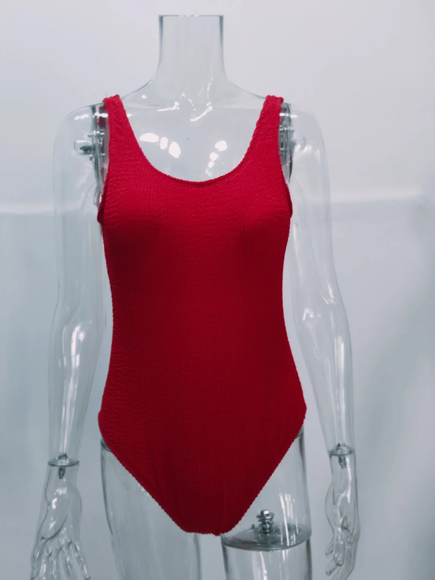 Sexy Ribbed Wrinkled One-piece Bikini Female Swimsuit Women Push Up Bra Swimwear