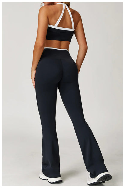 2 Pieces Yoga Set Women Workout Outfits Fitness Clothes Sportswear Gym Tracksuit High Waist Leggings Sports Bra Athletic Wear