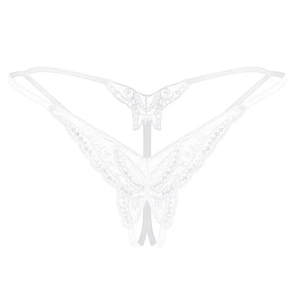Open Crotch Briefs Thong Transparent T Pants Underwear Ladies Pantys Sexy Lingerie Womens Panties Lace Sequins Embroidery
