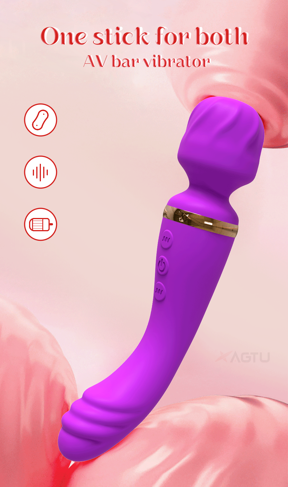 Powerful Ava Bar Vibrator Wand Dildos Sex Toys for Woman Dual Motor Clit G-Spot Clitoris Stimulator Vibrators Sex Toy for Couple