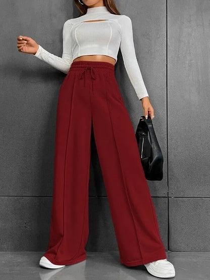 Autumn New Straight Leg Loose Sweatpants Wide Leg Pants for Outdoor Dance Casual Long Trousers Comfortable Loose Fit Long Pants