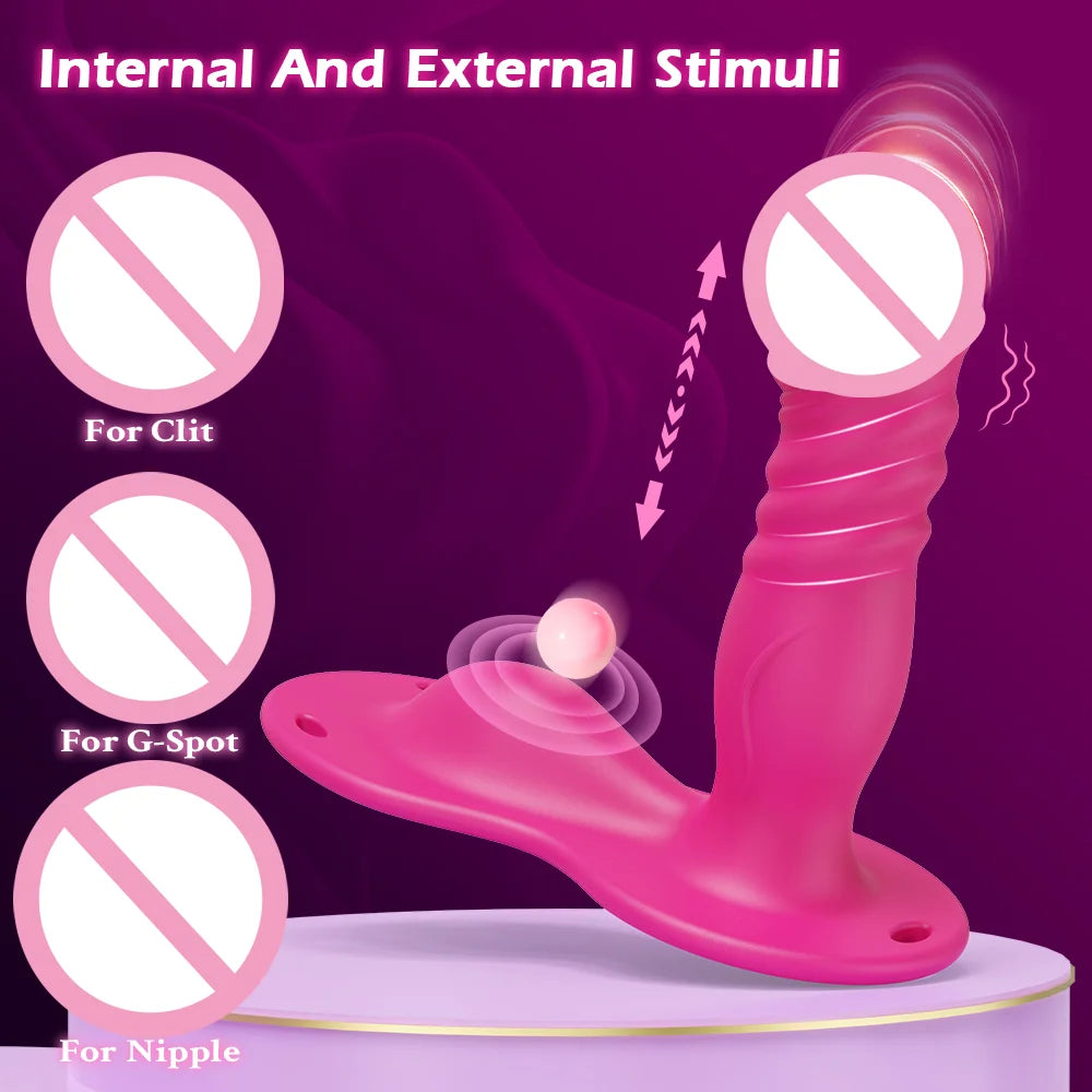 Wearable Panty Vibrators Adult Sex Toys for Women Cushion Clitoral Penetration Vagina Vibrators Dildos Vibration Masturbator