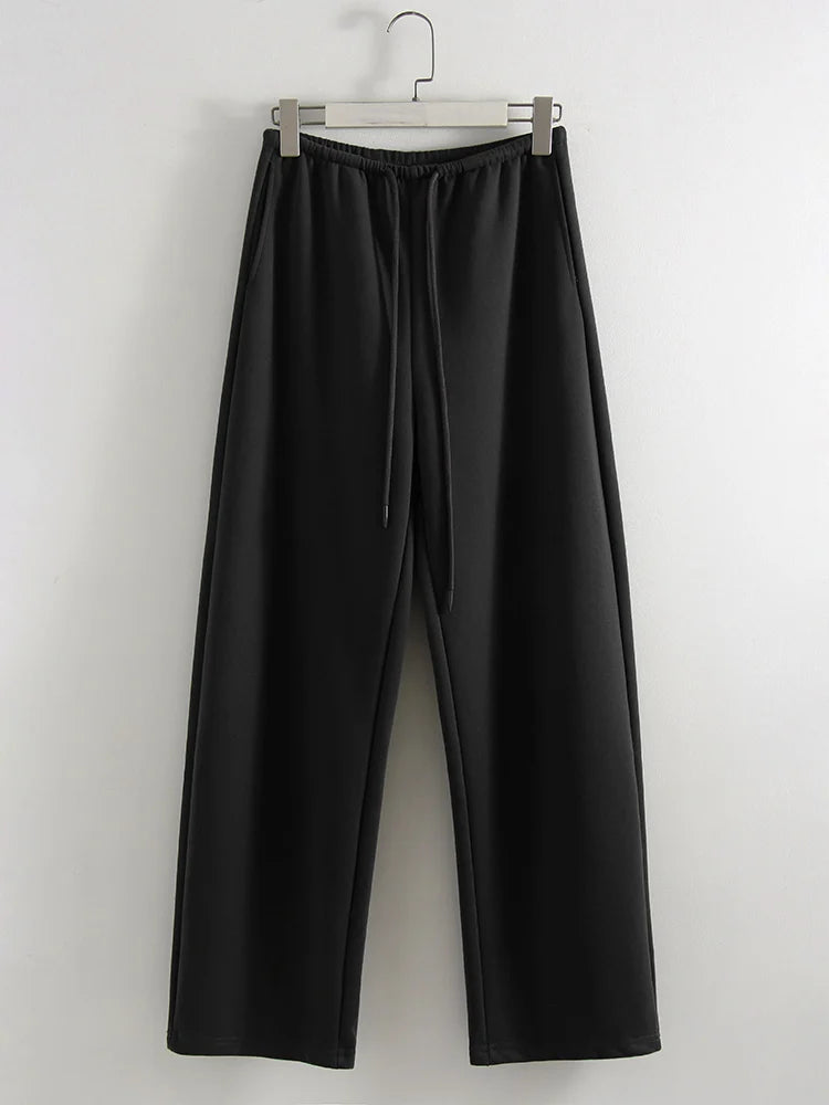 Butter Yellow Sport Sweatpants Women Wide Leg For Summer Basic Women's Pants And Trousers Cotton Baggy Red Pants Woman Joggers