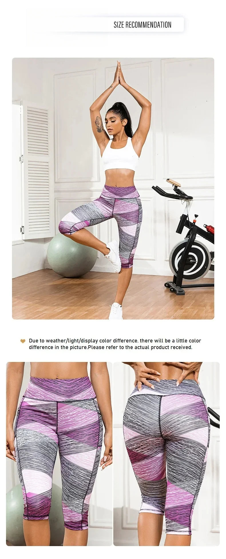 Women's Yoga Pants Printed High Waist Tights Running Fitness Leggings Women Push Up Gym Leggings for Sports Workout Clothing