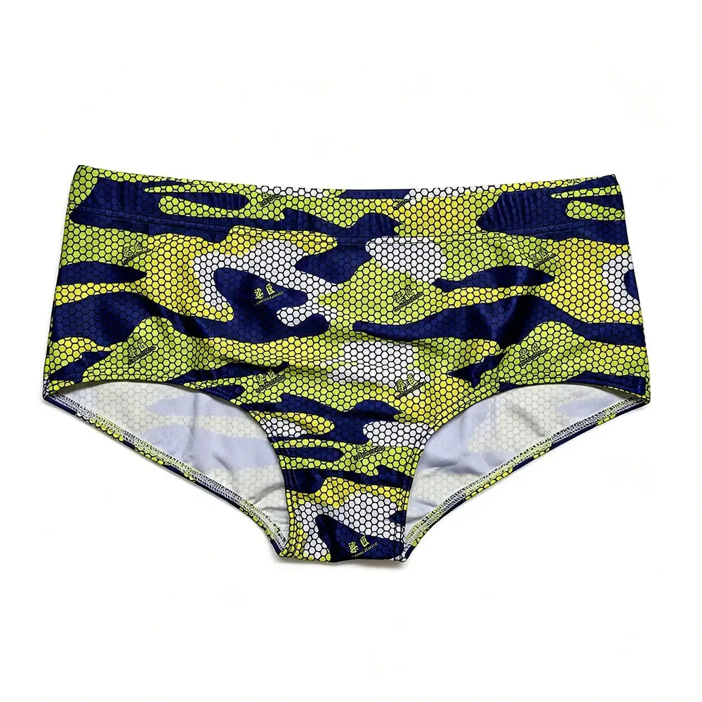 Sexy Swimming Trunks Mens Camouflage Swim Boxer Briefs Swimwear Young Man Swimsuit Beach Surfing Bathing Suit Shorts Zwembroek