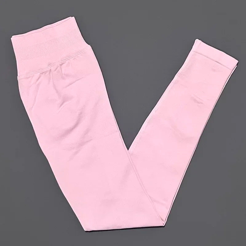 HISTELLO Sports Leggings Women Seamless Yoga Tight Pants DF Dupe Fitness Long Pants Running Gym Tights Workout Sports Clothing