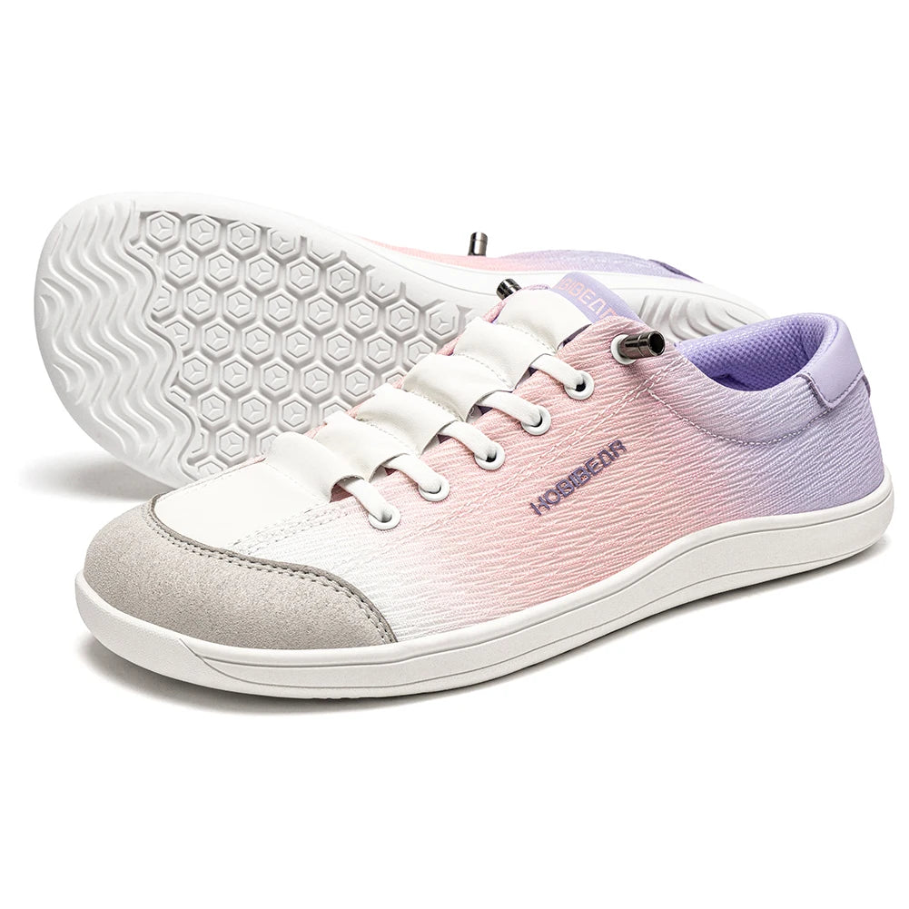 HOBIBEAR Women Mesh Wide Width Barefoot Shoes Unisex Zero Drop Minimalist Sneakers Slip On Breathable Lightweight Walking Shoes