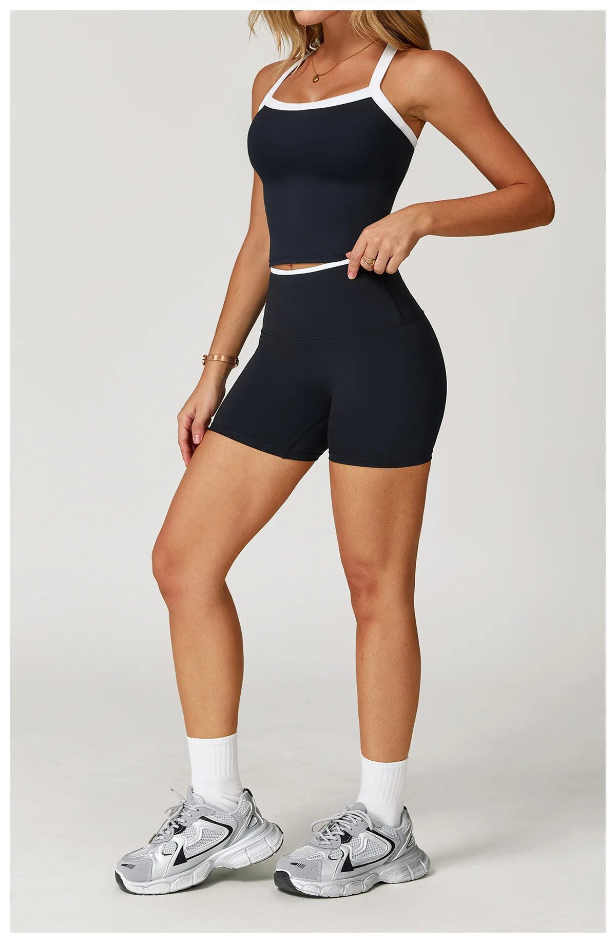 2 Pieces Yoga Set Women Workout Outfits Fitness Clothes Sportswear Gym Tracksuit High Waist Leggings Sports Bra Athletic Wear
