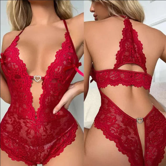 Sexy Bra And Panty Set Women Babydoll Lingerie Kit Push Up Seamless Underwear Sissy Tulle Exotic Sets One Piece Crotchless