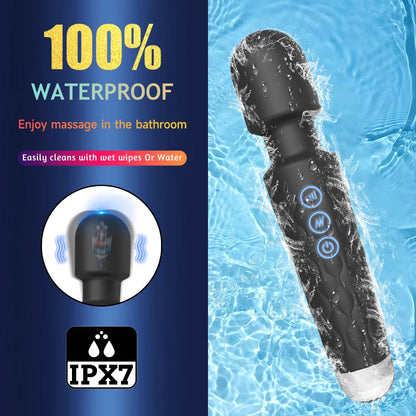 Powerful Vibrator Women's Magic Wand USB Rechargeable Waterproof Massager Clitoral G-Spot Vibrator Sex Toy Suitable for Adults