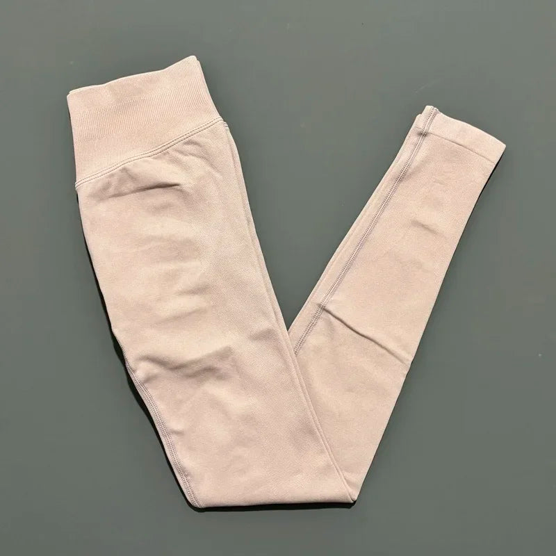 HISTELLO Sports Leggings Women Seamless Yoga Tight Pants DF Dupe Fitness Long Pants Running Gym Tights Workout Sports Clothing