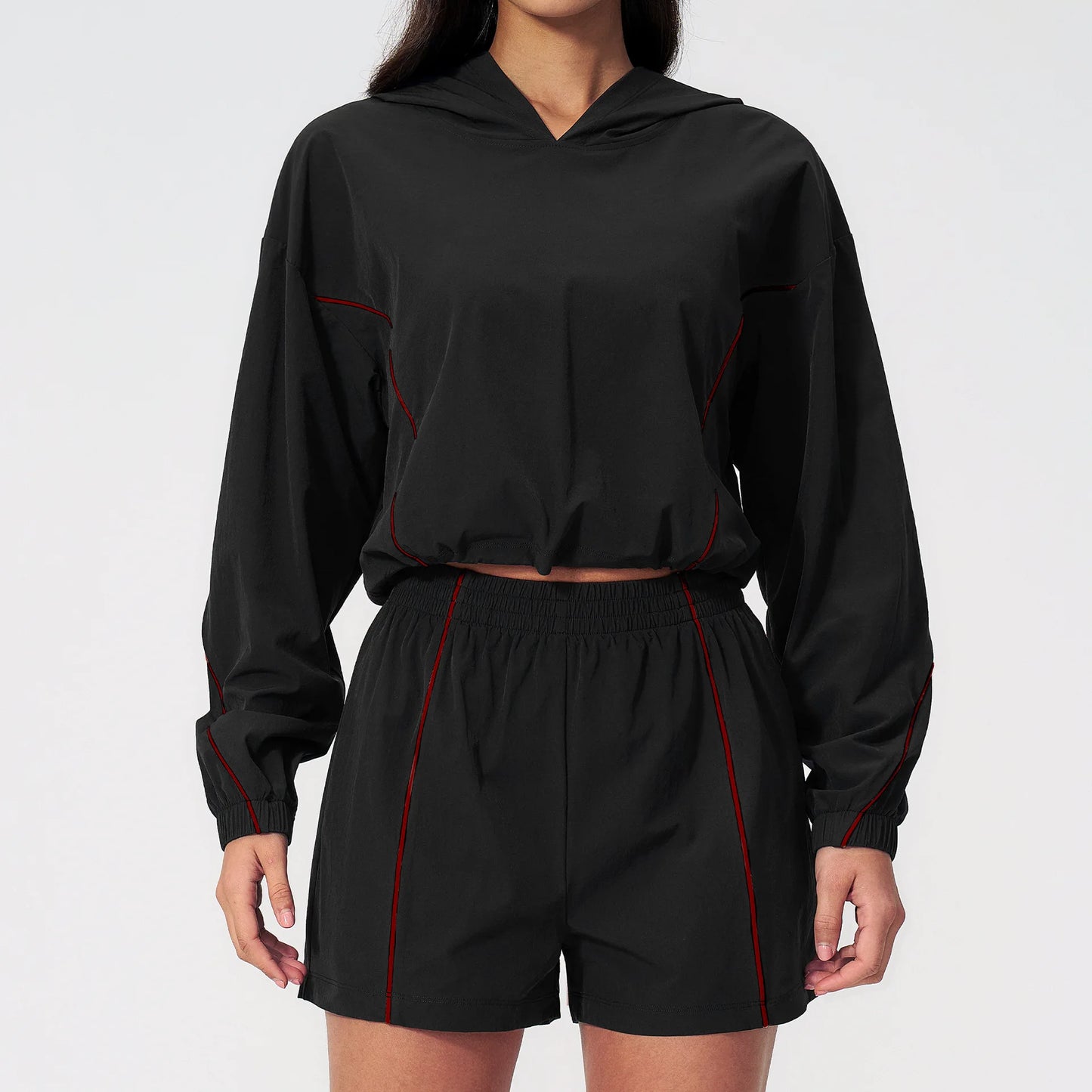 Yoga Set For Women Tracksuit Summer Sun Protection Set Yoga Long Sleeved Running Set Outdoor Sportswear For Women Athletic Wear