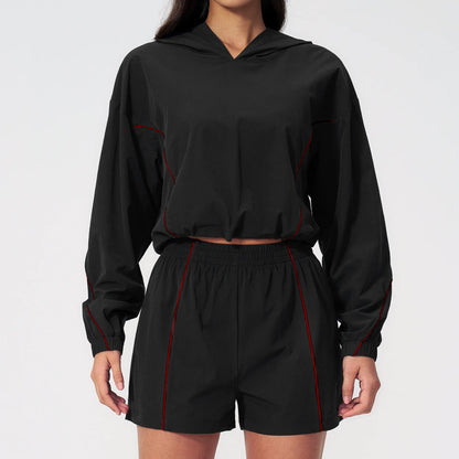 Yoga Set For Women Tracksuit Summer Sun Protection Set Yoga Long Sleeved Running Set Outdoor Sportswear For Women Athletic Wear