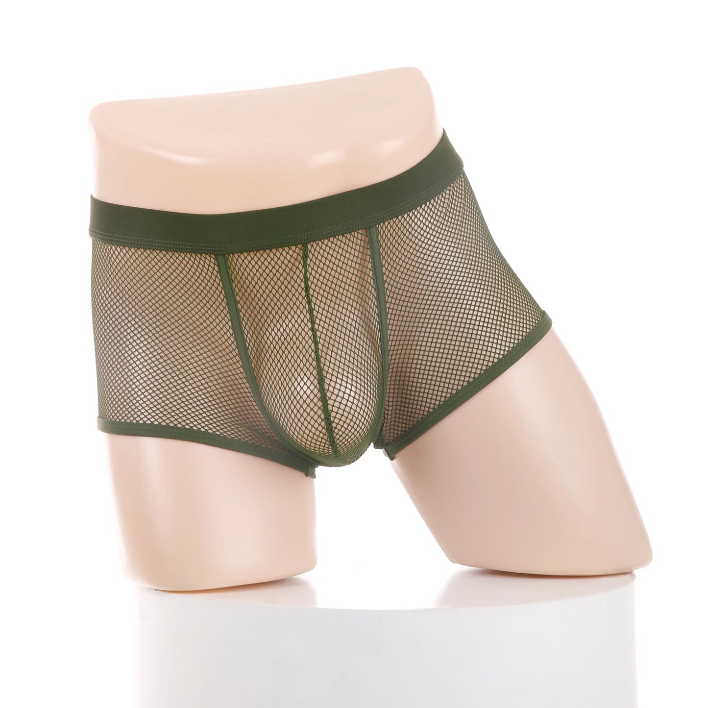 Sexy Mesh Boxer Men Underwear See Through Panties Transparent Low Waist Nightwear Boxer Shorts Boxershorts Underpants