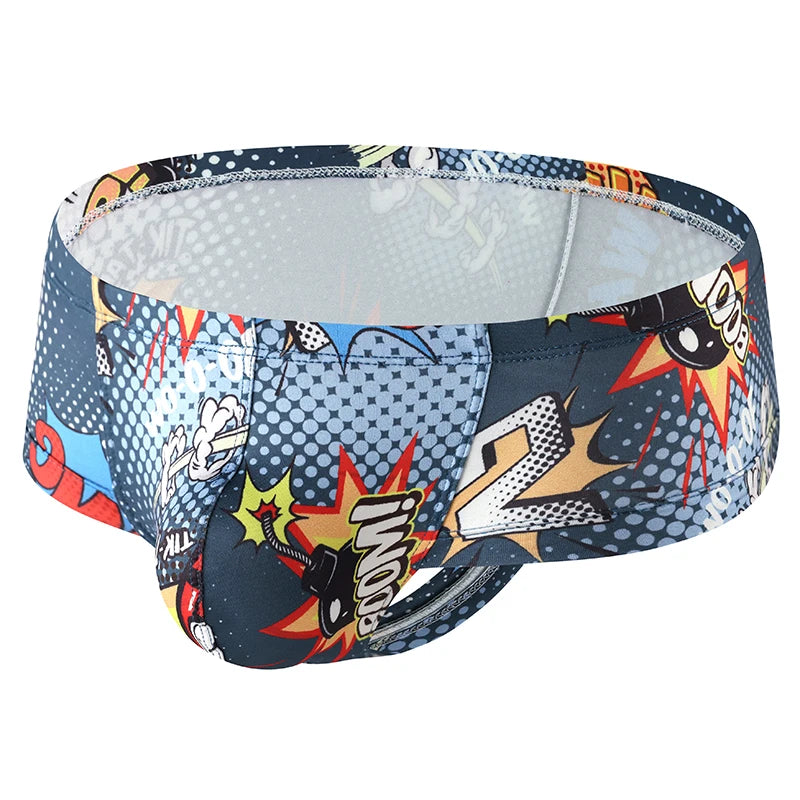 Men's Underwear Printed Boxers Shorts Soft Underpants U Convex Calzoncillos Hombre Panties