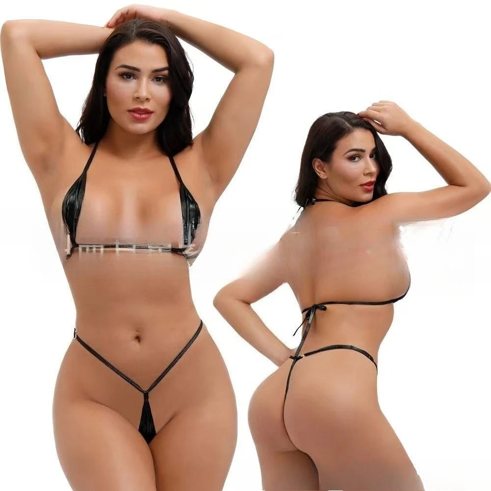 Women Mini Bras Panty Sets Erotic Lingerie For Woman Halter Underwear Sex Set Adult Female Costumes Sexy Body Lingeries Outfit
