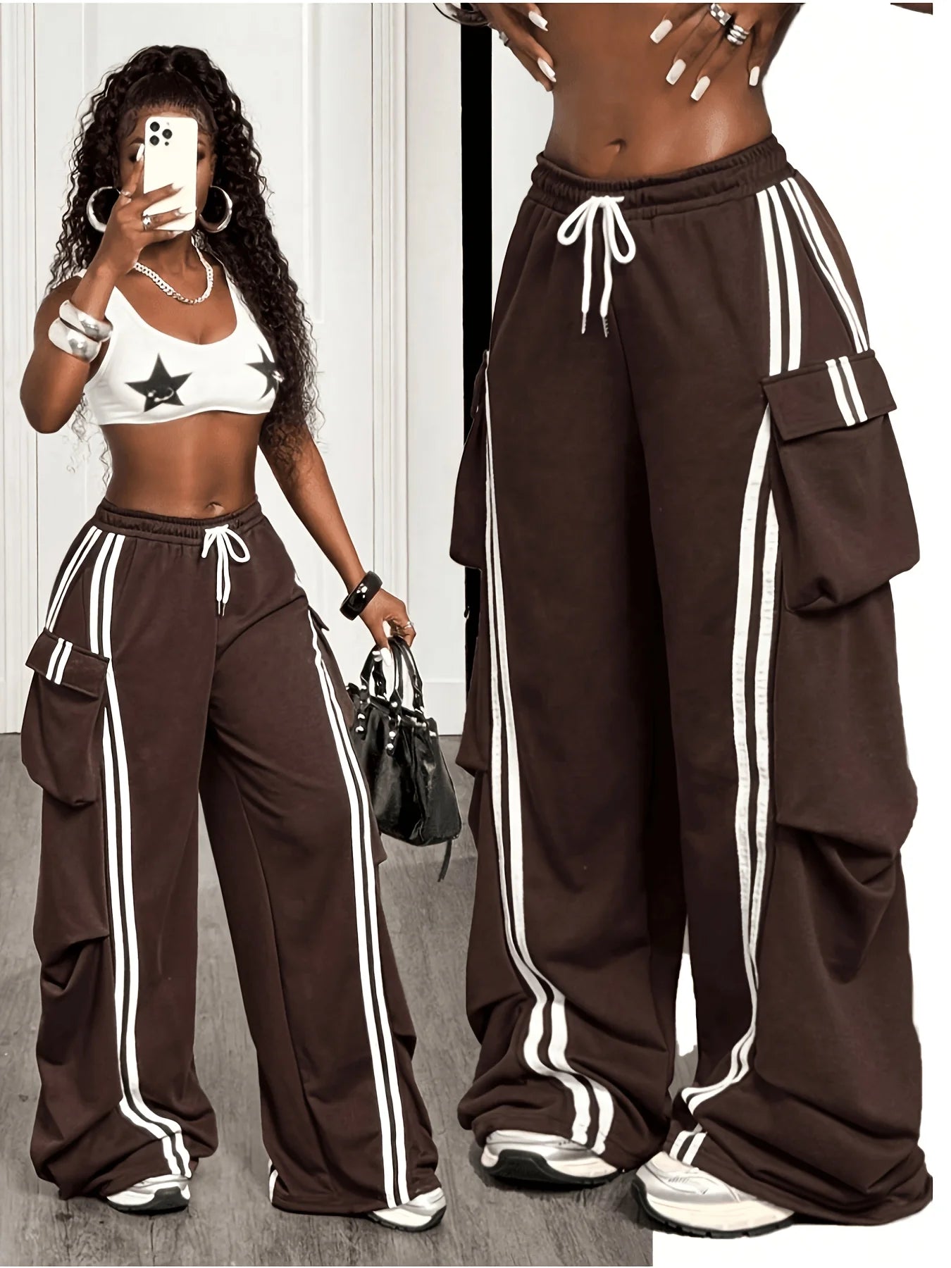 Women's Fashion Casual Pants, Street Cool Y2K Style