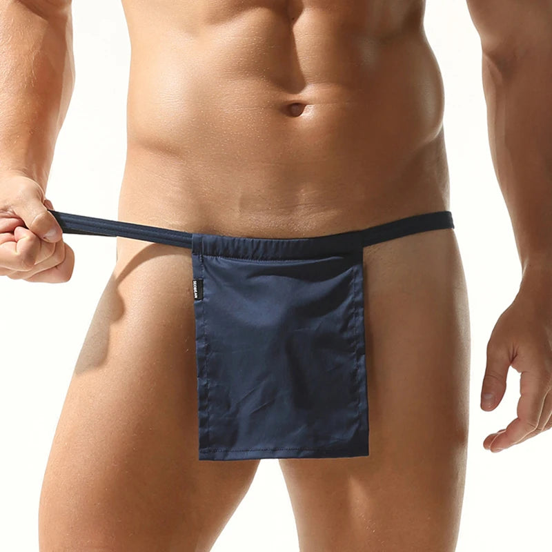Men's triangle underwear, breathable, Japanese style, solid color, sexy