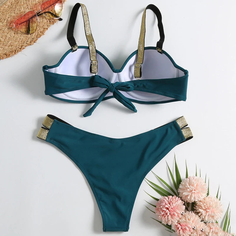 Summer Sexy Bikinis Push Up Swimsuits Women's Swimwear For Female Beach Swim Wear Bathing Suits Brazilian Bikini Set Pool Bather