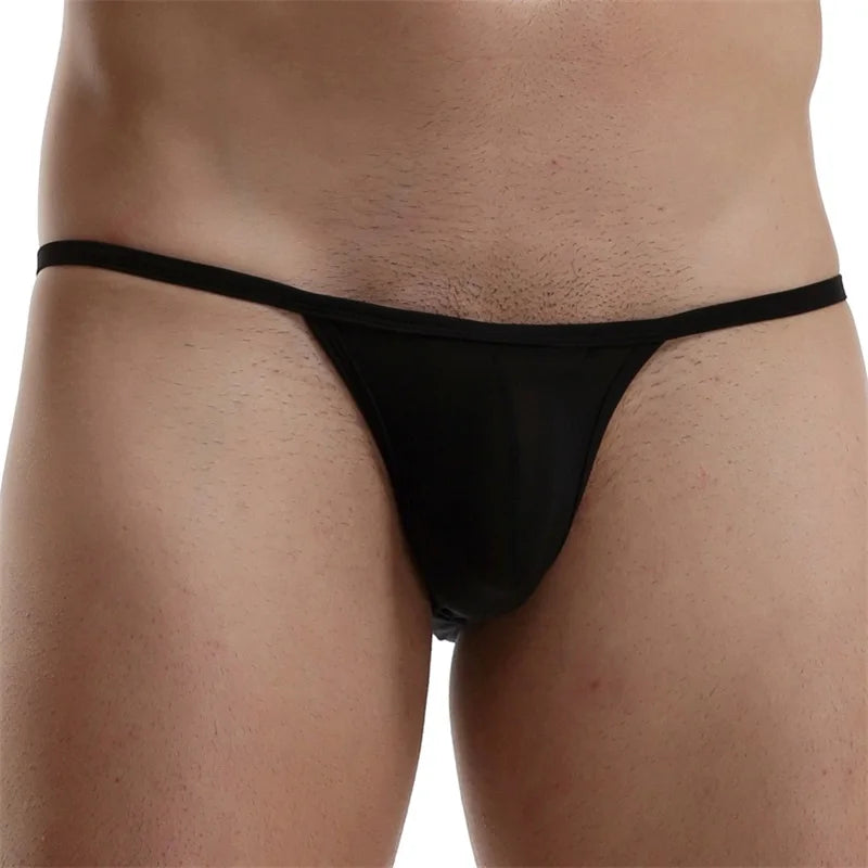 CLEVER-MENMODE Men's Sexy Lingerie Penis Bag Mini Underwear Ultra-Thin Transparent Panties Bikini Briefs Gay G-string Suspenders