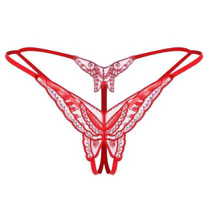 Open Crotch Briefs Thong Transparent T Pants Underwear Ladies Pantys Sexy Lingerie Womens Panties Lace Sequins Embroidery