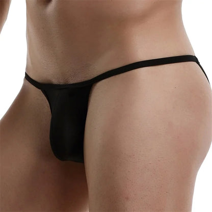 CLEVER-MENMODE Men's Sexy Lingerie Penis Bag Mini Underwear Ultra-Thin Transparent Panties Bikini Briefs Gay G-string Suspenders